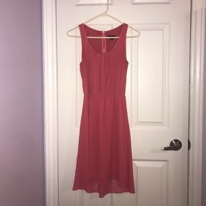 XS Coral Pink Smart Set High Low Dress
